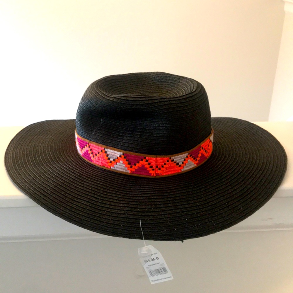 Aztec band floppy straw hat - NWT ๐ - Picture 1 of 9
